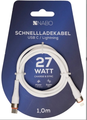 [16222] Premium USBC Lightning  weiß 1m
